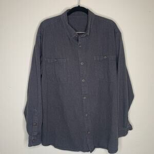 Gray Flannel Shirt Button Up Sz ? XL Lightweight
